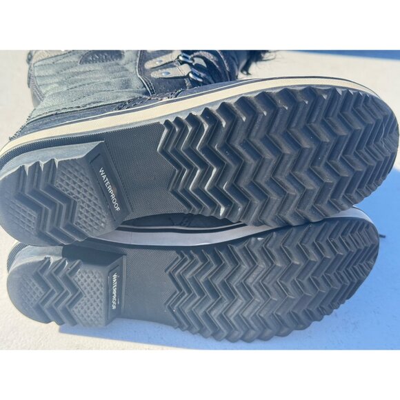 Girl’s Sorel Waterproof Faux Fur Winter Boots Size 4 Black - Picture 5 of 12